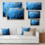 «Blue Chrysanthemum Flower Element», reproduction sur toile flottante-2127104296-2127104300