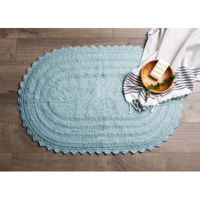 Lisk Cotton Blend Bath Rug