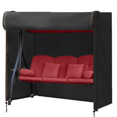 Outdoor Swing Cover 3 Triple Seater Hammock Cover For Porch Swing Canopy Glider Chair And Other Patio Furniture, Waterproof Windproof All Weather Prot