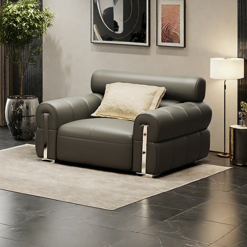 Italian minimalist tofu block straight sofa