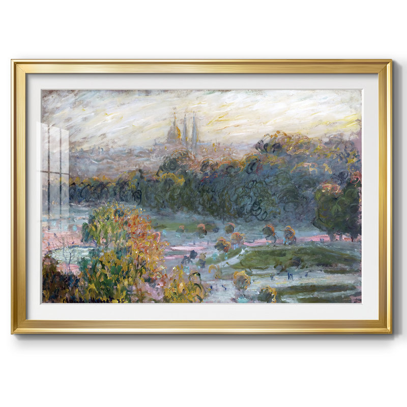 Les Tuileries (Étude), 1876, Or, H 30 po x l 44 po x P 1,5 po