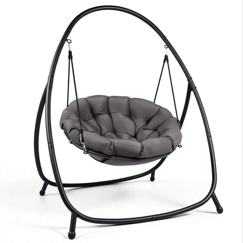 Balancelle hamac ronde d'intérieur / extérieur avec coussin et support inclus