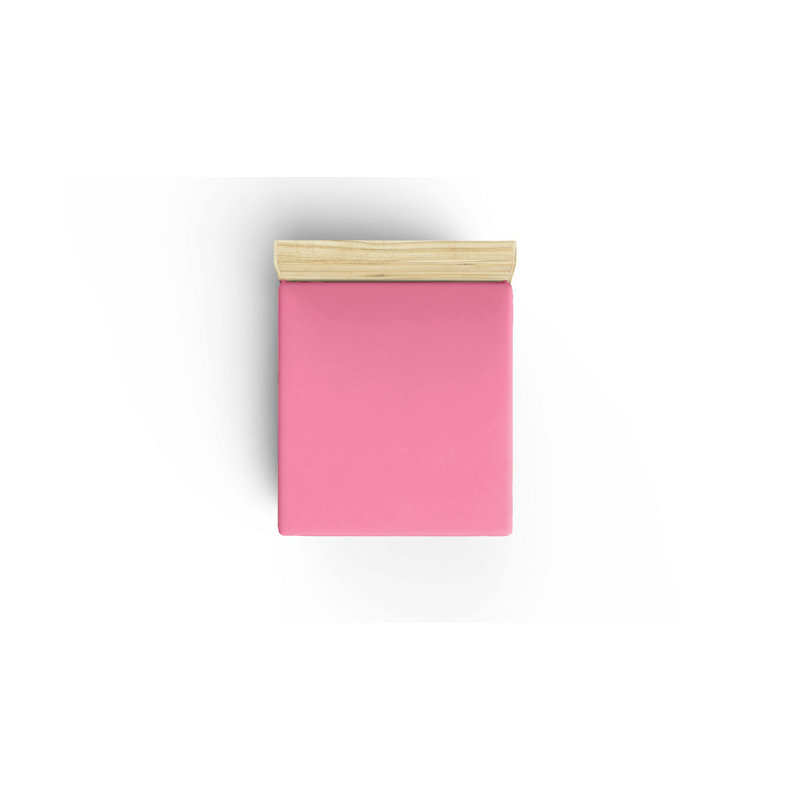 100% Cotton Ranforce Double Fitted Sheet, Pink, 51.2 x 74.8 inches + 11.8 inches Deep Pocket | Soft, Breathable, Durable | Perfect for Comfortable Sleep | Easy Care, Machine Washable, Fits Standard Mattresses