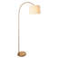 Thackinh Floor light finished in Warm Brass and Cream