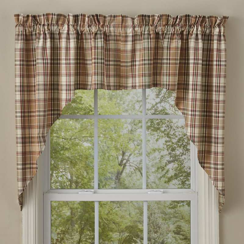 Devorah Cotton Plaid Swag Window Pelmet