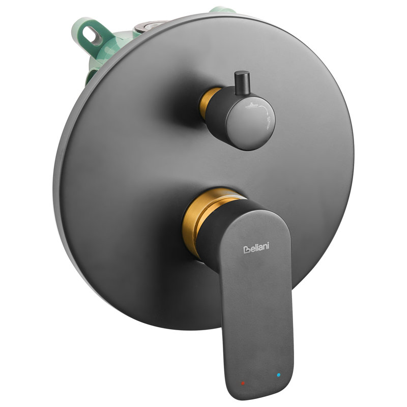 Concealed Shower Set with Rainshower GUARATUBA Black, Matte Black