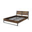 Wood Queen Size Bunk Bed With Ladder-1904420722