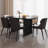 Pearlena 70.87" Modern Rectangle Black Dining Table Set with 6 Chairs for Kitchen, Bar, Living Room-1090927099-1090927093