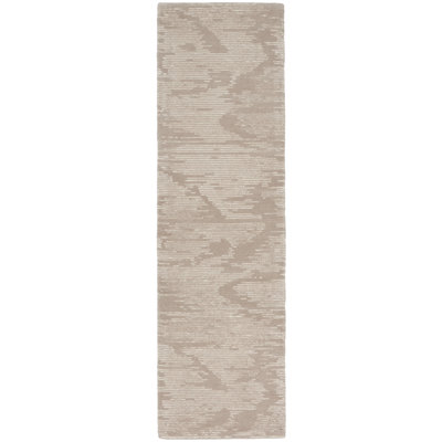 Laurene Abstract Area Rug in Taupe/Ivory