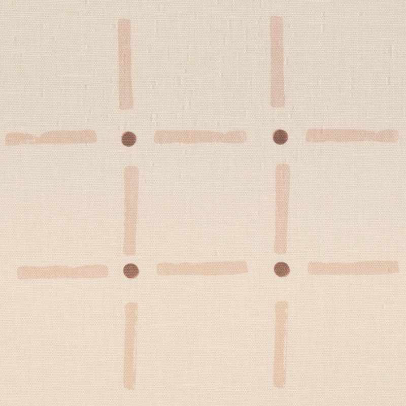 Schumacher X Caroline Z Hurley Drifting Grid Fabric, Pink
