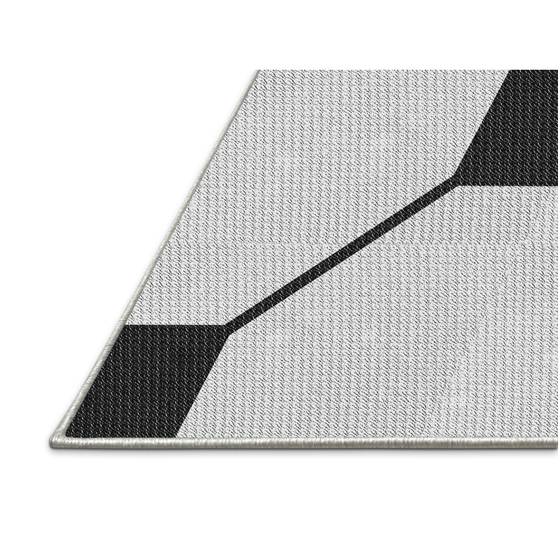 Tapis décoratif noir, Rectangle 8 pi x 12 pi