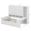 Lit de jour en bois avec trois tiroirs et armoire tout-en-un, bureau et tablettes-113245994-113245995
