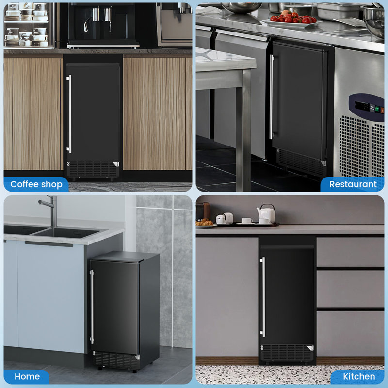 Antarctic Star  80 Lb. Daily Production Clear Cube Ice Under-Counter/Freestanding Ice Maker for Commercial Use & Home Use