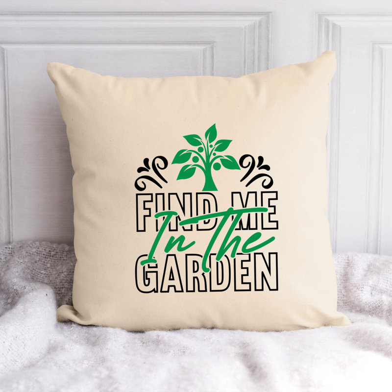Citation amusante «Garden Lover» - Insert de coussin décoratif inclus, H 14 po x l 14 po