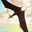 Pterodactyl - Graphic Art on Canvas