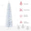 Arbre de Noël artificiel enneigé 7 pi, arbre de Noël mince avec branches réalistes et base en plastique pour la décoration intérieure