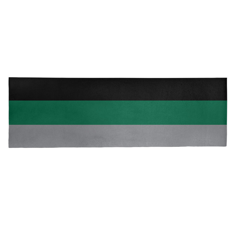 Tapis à rayures green national hockey, Tapis de couloir 2 pi 6 po x 8 pi