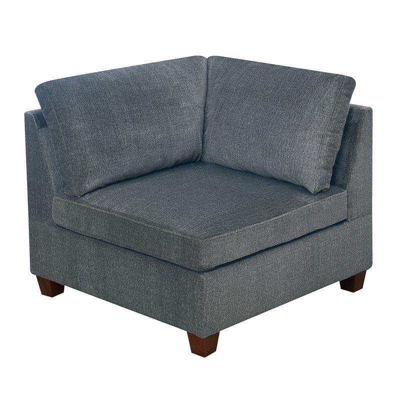 MODULAR SET - 4PC,Upholstered Sofa,sectional sofa,sectionals, Dark Gray Chenille, 35" H x 134" W x 37" D
