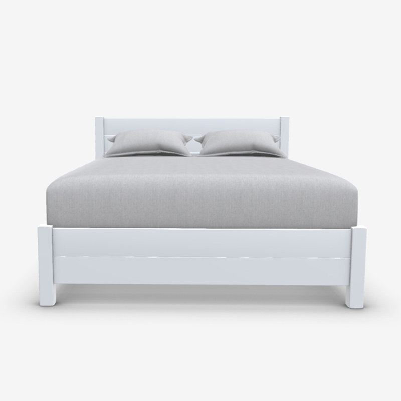 Edgecumbe Solid Wood Bed, Kingsize (5'), White