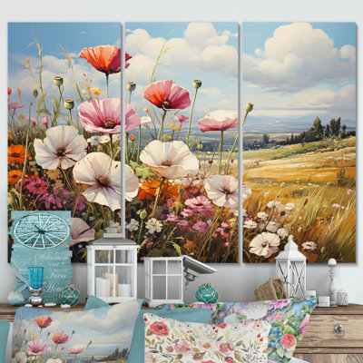 Wildflowers Majestic Blossoms Land - 3 impressions sur toile tendue