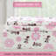 Drap 3 pièces rose et blanc Maksimus