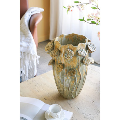 12X12X16" Reactive Glazed Vase