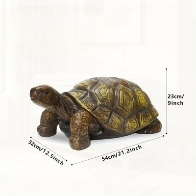 Large 3D Turtle Statue, Realistic Resin Garden Sculpture with Intricate Shell Design, Weather-Resistant Indoor & Outdoor Decor for Lawn, Balcony, Patio, Unique Home Gift & Landscape Art