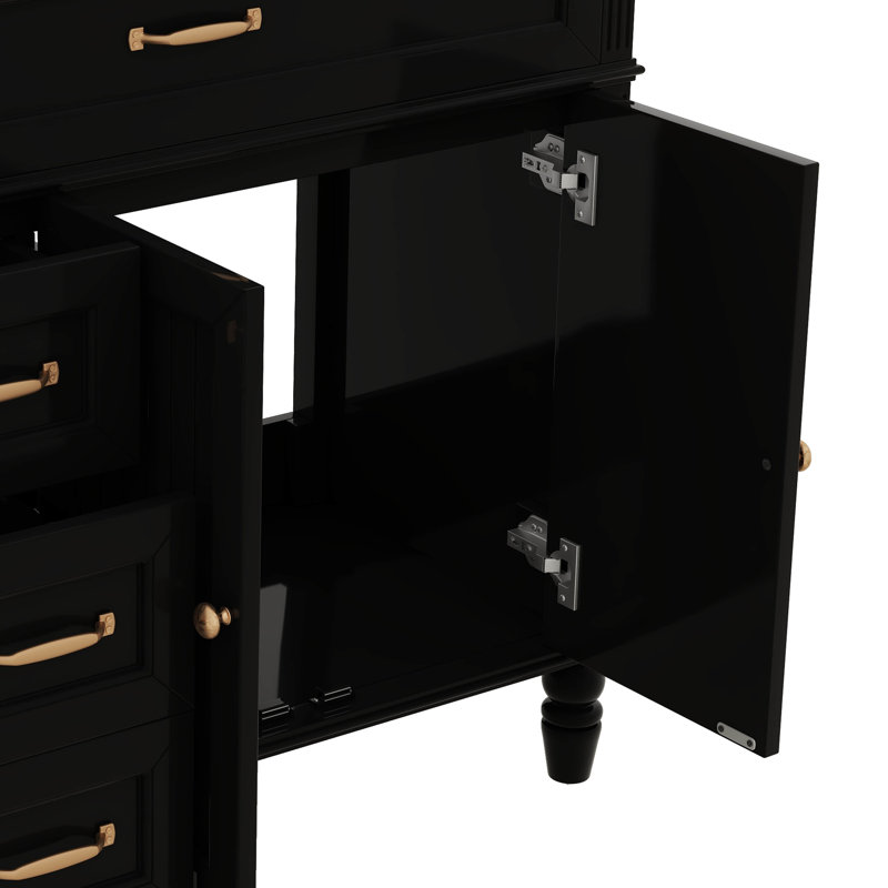 Meuble-lavabo 36 po avec lavabo 36 po, Noir