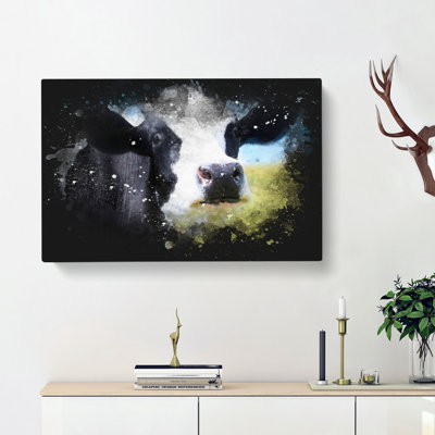 A Cow In The Meadow - Wrapped Canvas Painting