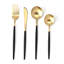 Ensemble de couverts en acier inoxydable 4 pièces, ensemble de vaisselle en acier, ensemble de coutellerie avec fourchette et cuillère, ensemble de couverts comprenant un couteau / cuillère / fourchette, ustensiles de cuisine