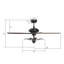 Ventilateur de plafond standard à 5 pales de 52 po avec télécommande et ensemble d'éclairage inclus