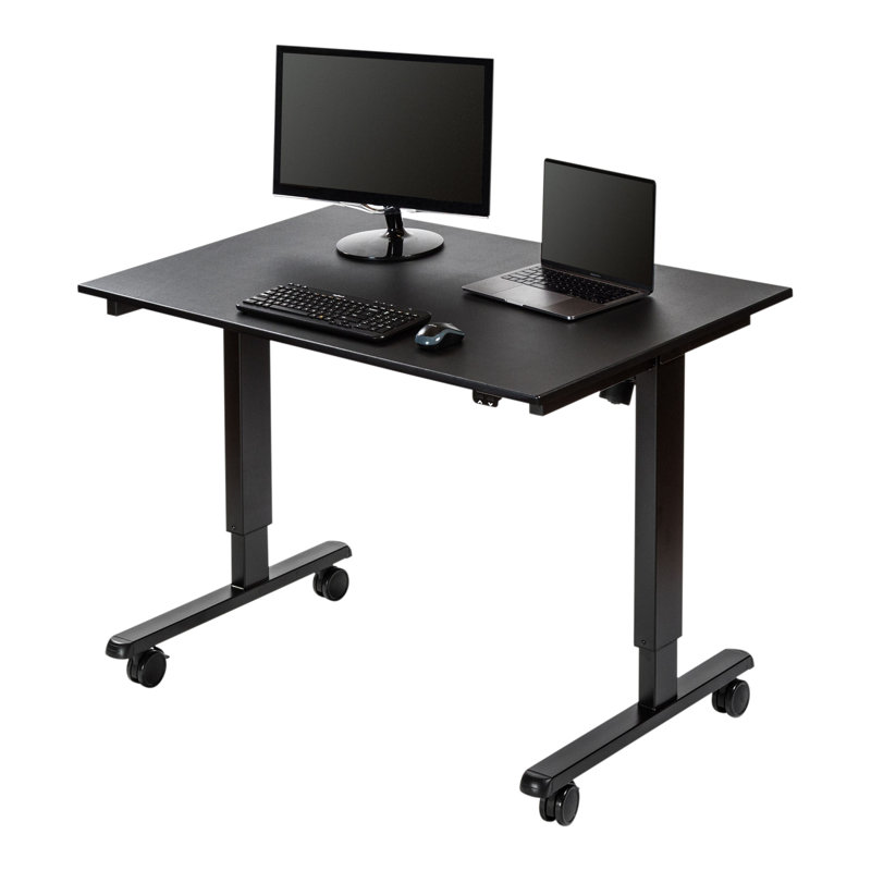 Bureau debout à hauteur ajustable électrique, Noir, H 27,25 po x l 47,25 po x P 29,5 po