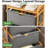 3 Fabric Drawer Bins Bamboo Storage Shelf with Removable Hamper Bags