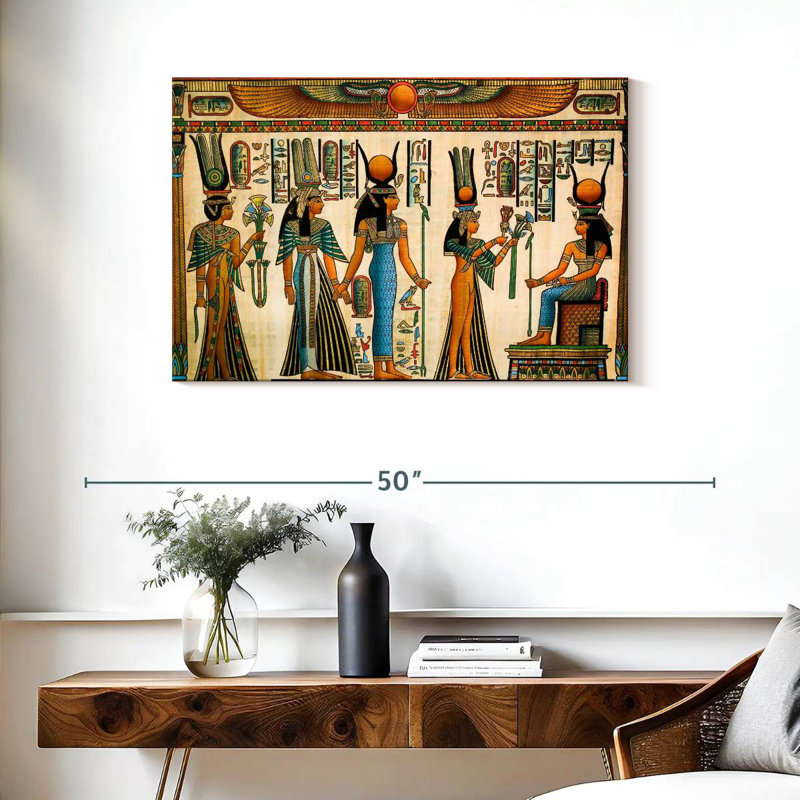 Grand Leisha Nefertari offre papyrus, H 24 po x l 36 po