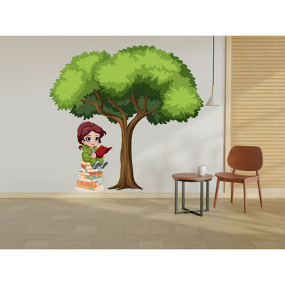 Adhésif décoratif arbre bibliothèque, décalcomanie murale bibliothèque, décalcomanie de chambre à coucher, chambre d'enfant, salle de lecture, école, cadeaux pour enfants, chambre d'enfant