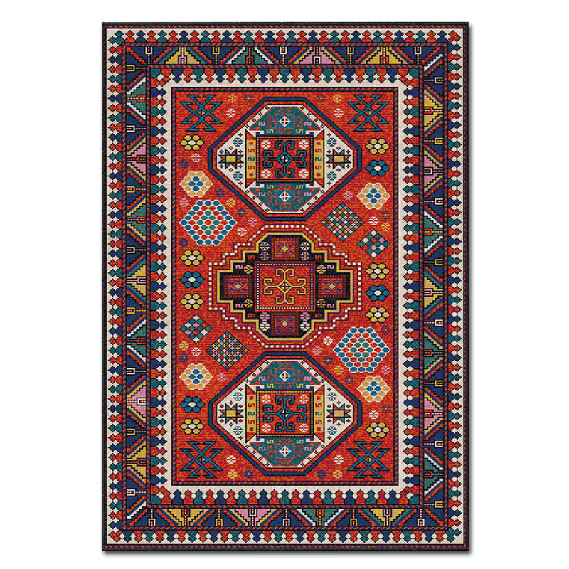 Luxurious Velvet Area Rug, 4.6 x 7.2 Feet | 100% Polyester, 740 g/m² | Non-Slip Felt Dot Underside, Machine Washable | Digital Print Design, Easy to Clean, Perfect for Living Room & Bedroom Décor