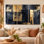 Reproduction d'art, reproduction d'art sur toile Triptych - ensemble de toiles abstraites noires et grises