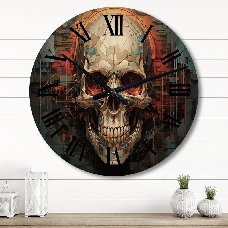 Horloge murale en bois massif Patillo, Grand