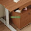 Bureau rectangulaire en bois massif avec 2 tiroirs Burlywood-880045811