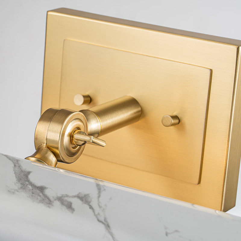 Coates Medium Picture Light, Polished Brass/Brass/Satin