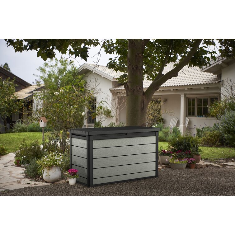 Keter Denali 200 Gallon Resin Large Deck Box for Patio Furniture