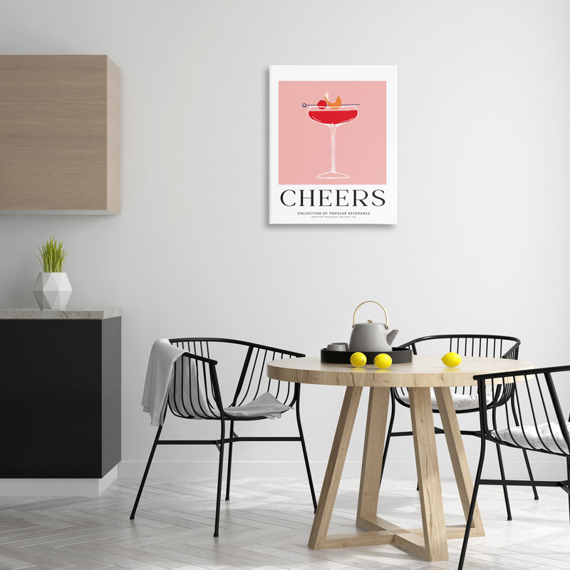 Art mural sur toile Minimal Cheers, H 30 po x l 24 po