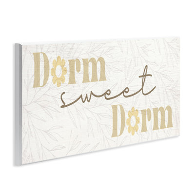 Plaque murale Sweet Dorm avec fleurs rétro, design par Lil 'Rue