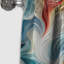 White And Blue Marble Wave - Abstract Marble Curtain - Blackout Marble Curtain - 1 Panels-107546586