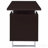 Cappuccino 2-Drawer Floating Top Office Desk