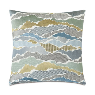 Zephyr Embroidered Cotton Blend Throw Pillow