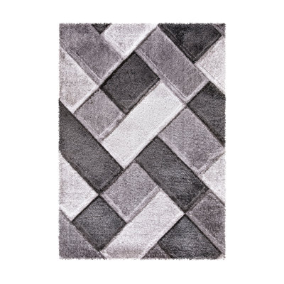 Efimenko Geometric Shag Area Rug
