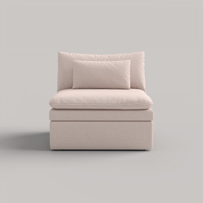 Laron Sectional Armless Accent Chair With Double Layer Cushion