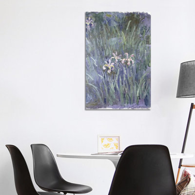Iris, C by Claude Monet - Wrapped Canvas Painting