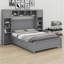 Lit en bois avec armoire et tablette tout-en-un-782369302